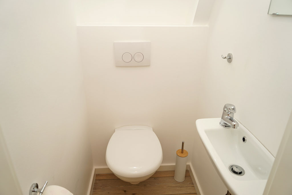 Die neue Toilette oben